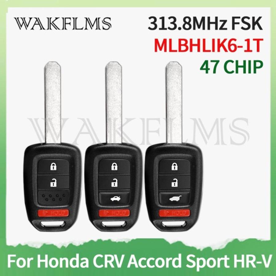 MLB 혼다 어코드 스포츠 LX 시빅 CR-V 2013-2017 리모트 자동차 키 313.8MHZ PCF7961 칩 HLIK6-1T_이미지