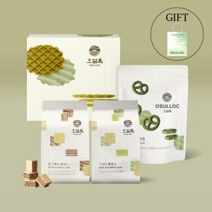 오설록 티푸드 3종(그린티 웨하스+얼그레이 웨하스+녹차와플) 세트 [1개]