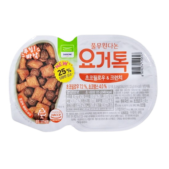 풀무원다논 요거톡 초코필로우&크런치 125g (8개)