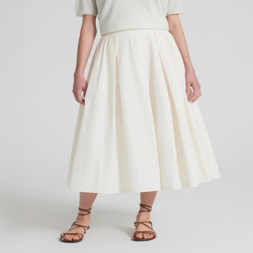 바네사브루노 아떼 아떼 여성 VLSK4D411CR 크림 폴리혼방 플레어 롱스커트_이미지