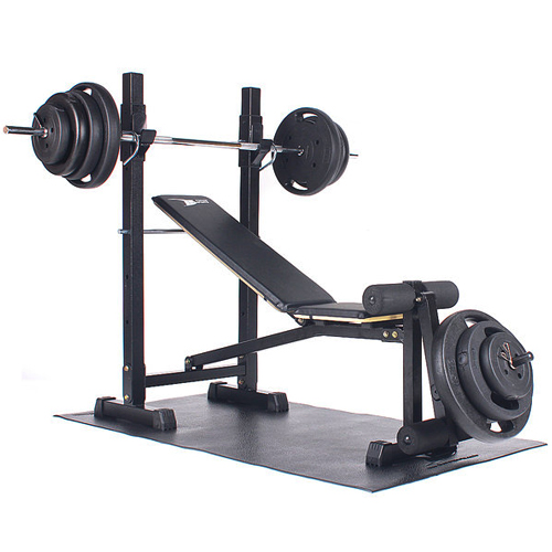 포스스포츠 각도 레그벤치 블랙원판 세트 (50kg)_이미지