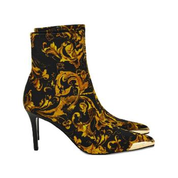 베르사체 진스꾸뛰르 바로크 프린트 스틸레토 부츠 90mm 79VA3S51ZS371 T_이미지