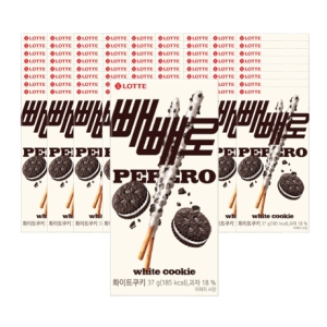 롯데제과 화이트쿠키 빼빼로 37g (80개)