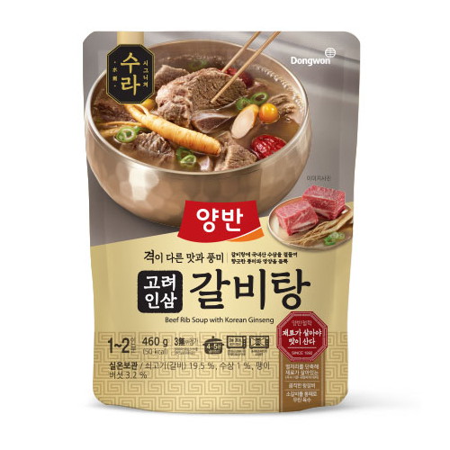 동원F&B 양반 수라 고려인삼 갈비탕 460g (4개)