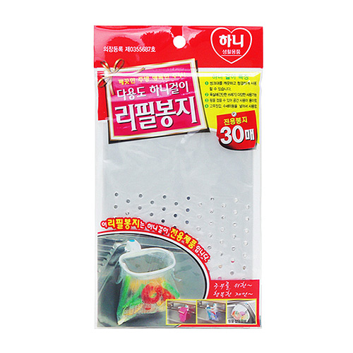 하니생활용품 하니걸이 전용 리필봉투 (30매)_이미지