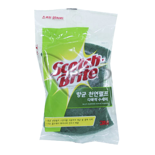 3M 스카치브라이트 항균 천연펄프 다목적 수세미 (1개)_이미지