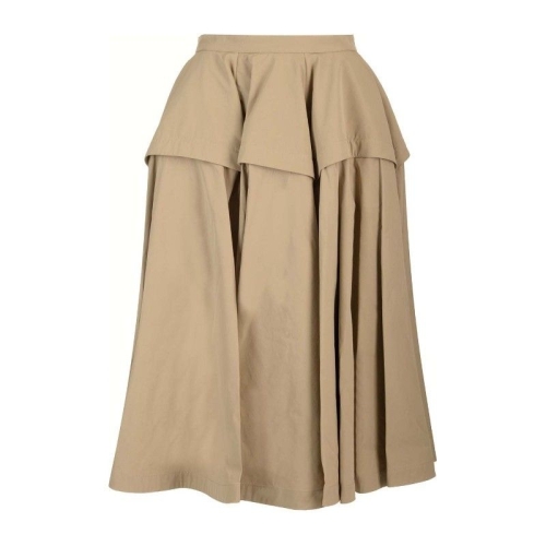 보테가베네타 컴팩트 코튼 사이드 포켓 A라인 스커트 771700 VA_이미지