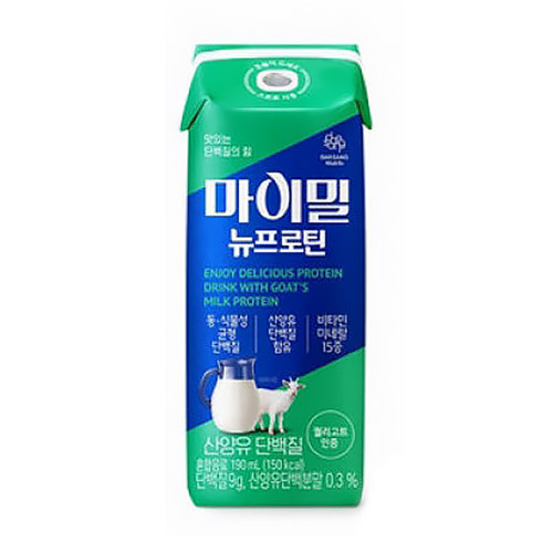 대상웰라이프 마이밀 마시는 뉴프로틴 산양유 단백질 190ml (16개)_이미지