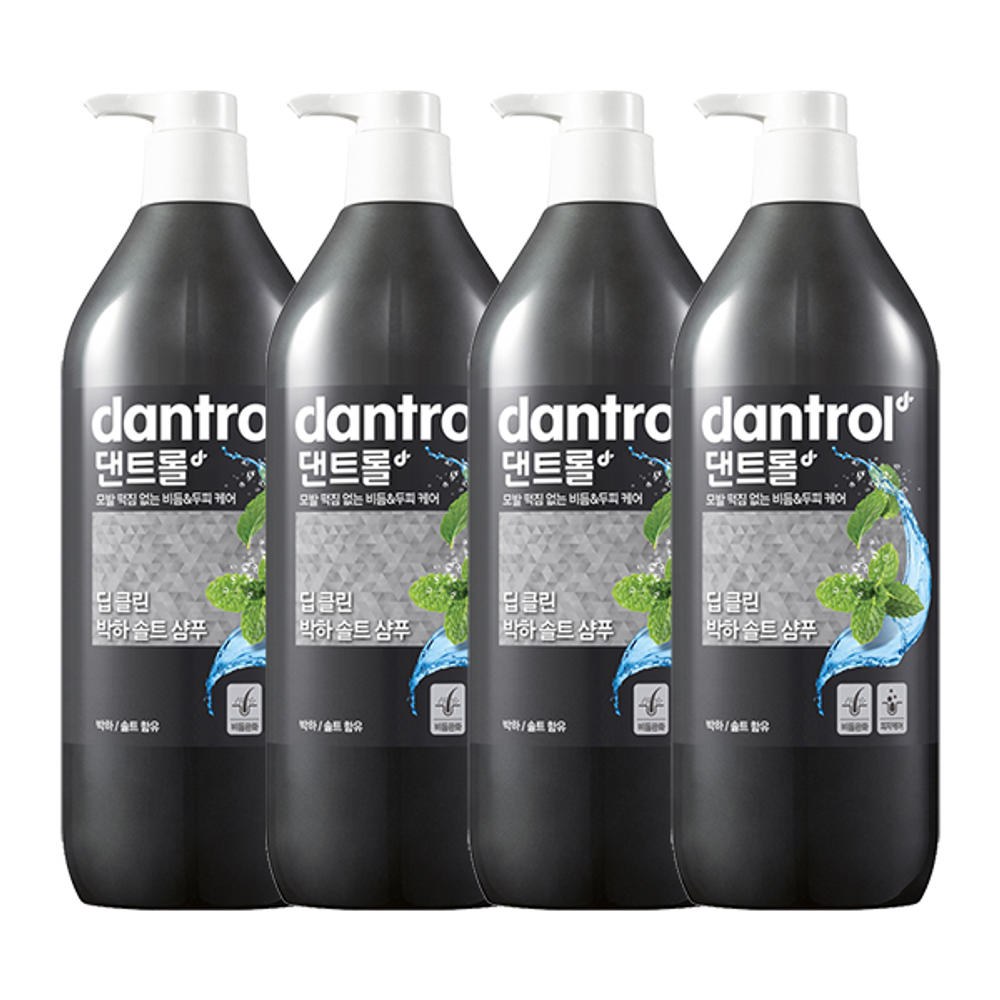 아모레퍼시픽 댄트롤 딥클린 박하 솔트 샴푸 820ml (4개)