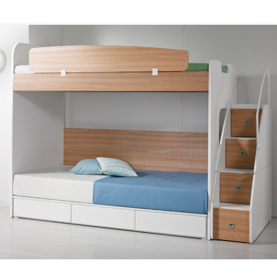 동서가구 컨셉트 MU-E220 수납형계단 수납 2층침대 (캐시미론솜)