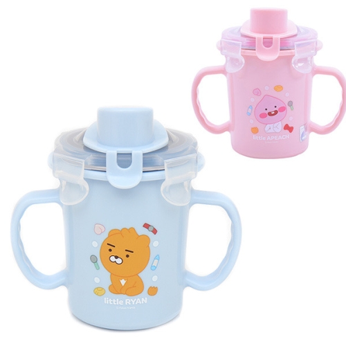리틀프렌즈 빨대물통 이중락스텐250ml-라이언-LI8672_리틀프렌즈-SL0077-라이언