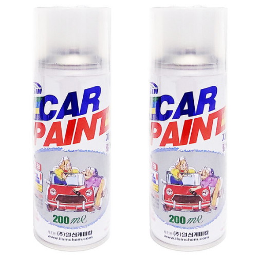 일신 스프레이 카페인트 마감용 투명 200ml (2개)_이미지
