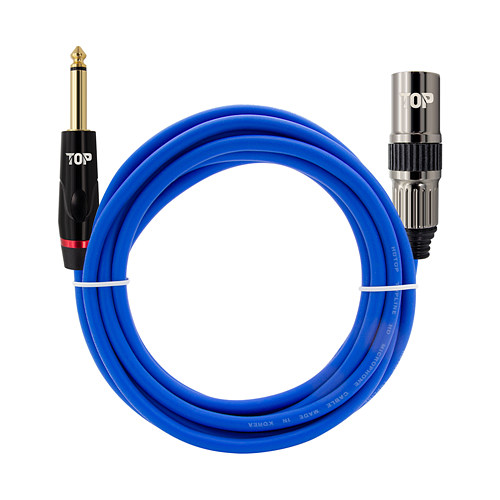 탑라인에이치디 HDTOP 5.5 모노 to XLR 블루 케이블 (2m, HT-TP1315)_이미지