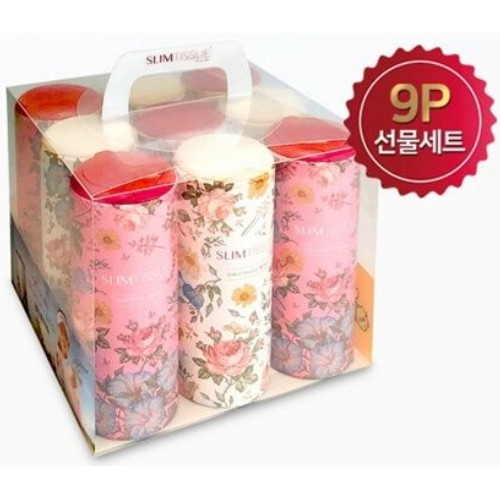 슬림티슈 ㅤ플라워패턴 60매 (9개입) *1팩_이미지