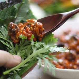 정옥 국내산 하동맛집 쓱쓱비벼먹는 우렁강된장 200g 2팩 우렁쌈장 비빔양념 찐보리비빔강된장