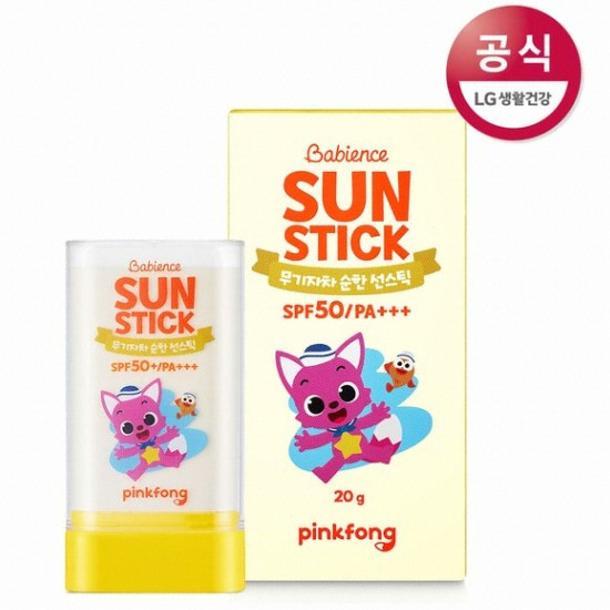 베비언스 핑크퐁 무기자차 순한 선스틱 20g (1개)