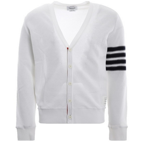 톰브라운 사선 완장 코튼 가디건 MJT306A 07897 (100, 화이트)