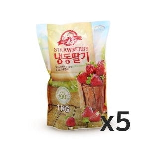 뉴뜨레 국내산 냉동딸기 1kg (5개)_이미지