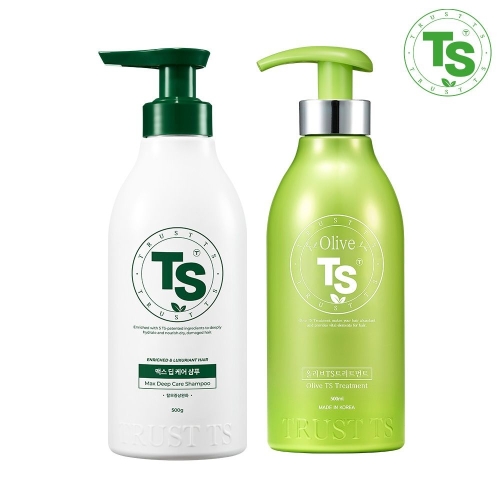 맥스 딥 케어 샴푸 500g+올리브 트리트먼트 500ml 2종세트