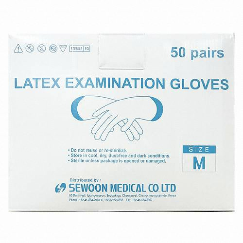 세운메디칼 멸균 라텍스글러브 파우더프리 M 50조 (1개)_이미지
