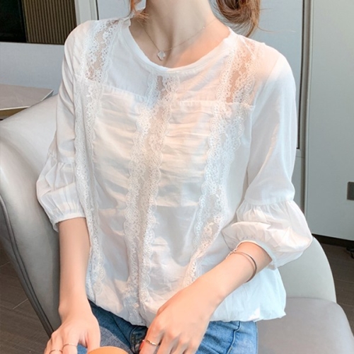 레이스 7부 블라우스  AYN6BL523A_이미지