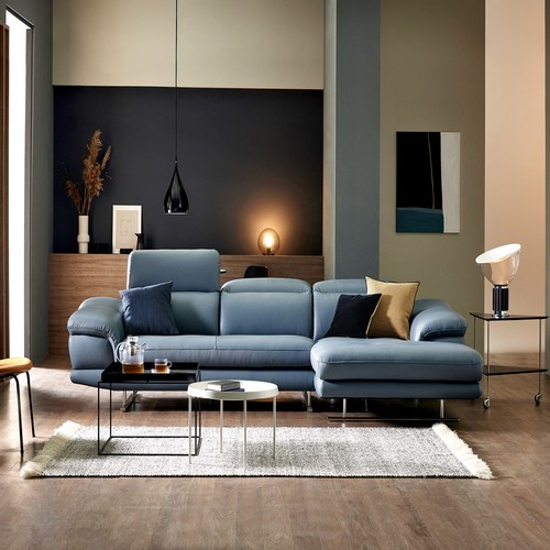 자코모 키프 카우치 기능성 천연가죽 소파 4인용