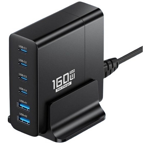 ASOMETECH PD PPS 160W 6포트 GaN 충전기 ASGaN-019 해외구매 (케이블미포함)_이미지