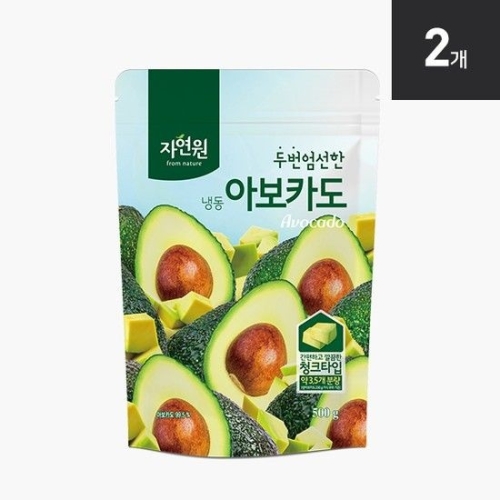 자연원 두번엄선한 냉동 아보카도 500g 3팩