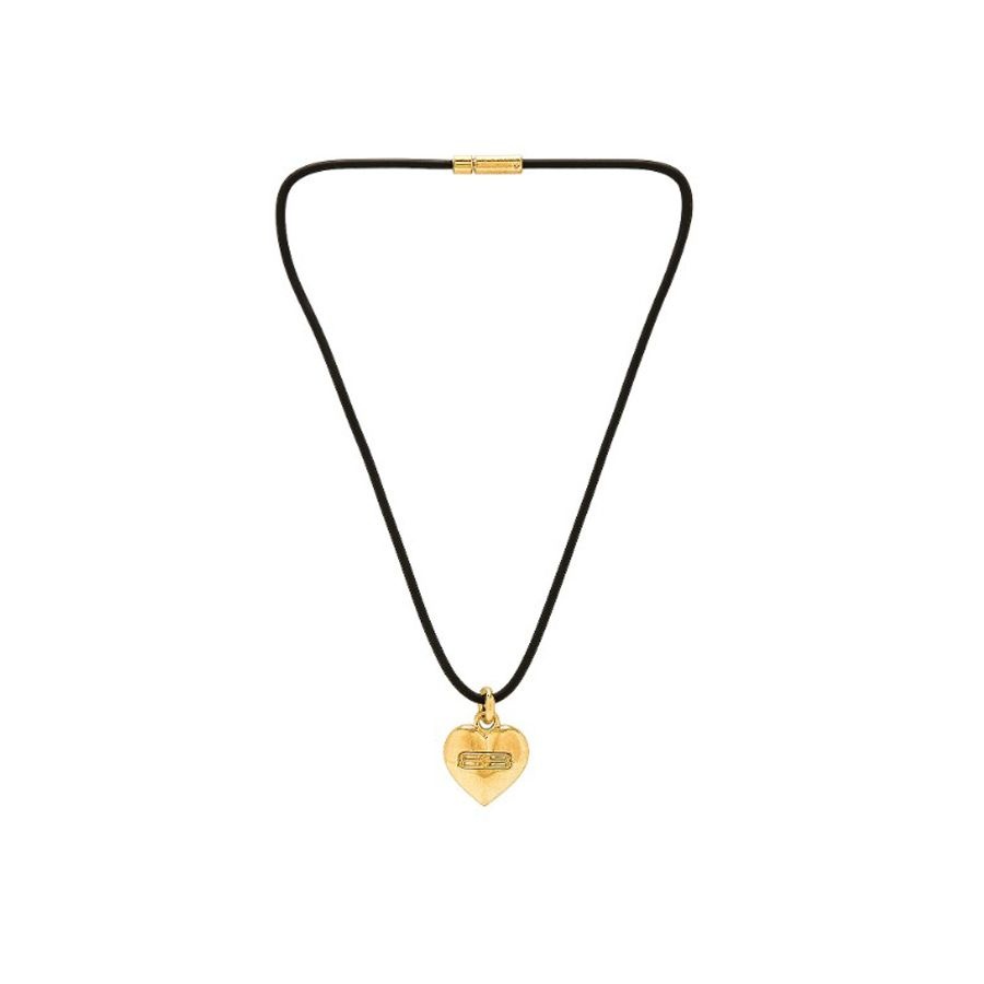 발렌시아가 BB 하트 팬던트 목걸이 GOLD BLACK 700662 TZG1G 8321