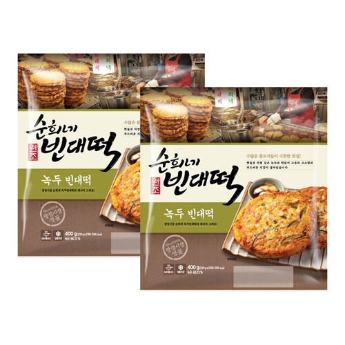 사옹원 피코크 순희네 녹두 빈대떡 400g (2개)_이미지
