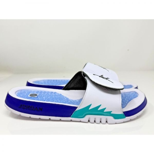 조던 하이드로 V 레트로 남성 사이즈 11 화이트/블랙 뉴 에메랄드 555501-103 풀 박스_이미지