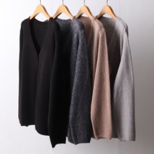 나야홍 빅사이즈아우터 I035L510 켈리버튼와이넥가디건 EB