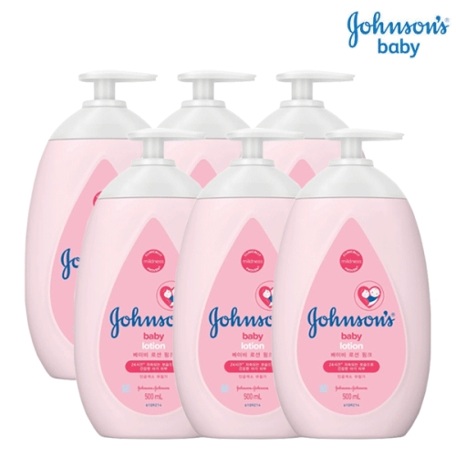 존슨&존슨 존슨즈베이비 핑크 로션 펌프형 500ml (6개)