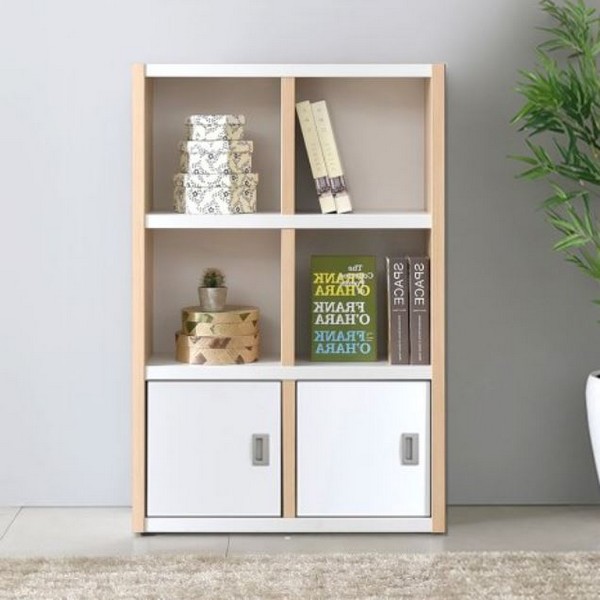우아미가구 모노 조이 3단 수납 책장 (80cm)_이미지