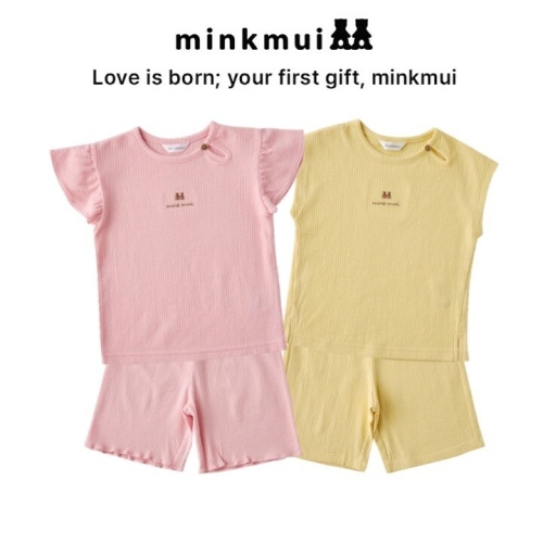 서양네트웍스 밍크뮤 ch 아미엘뮤골지상하세트 백일돌유아베이비어린이집유치원룩 선물 3637067206_이미지