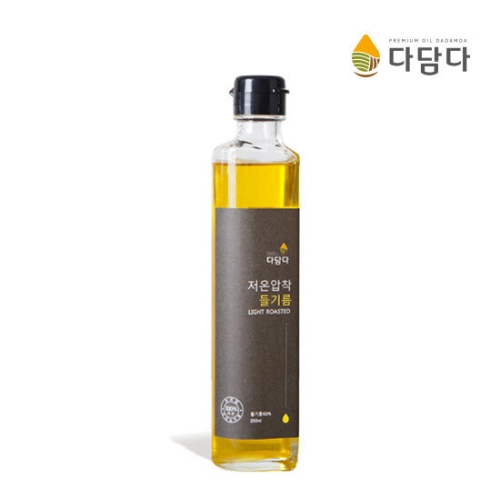  다담다 원적외선으로 볶은 저온압착 들기름 200ml [1개]