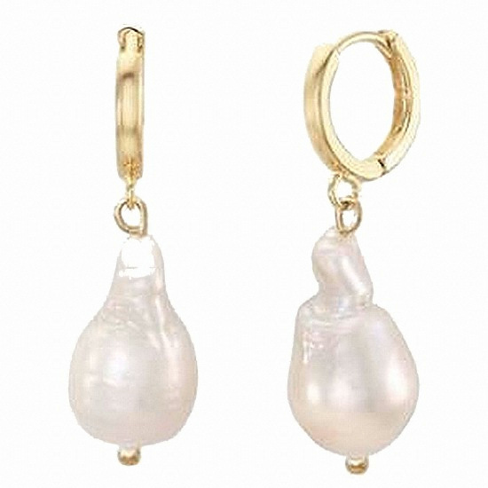 ���̿���ġ������ ��Ƽ���渮��� Baroque Pearl Drop Earring