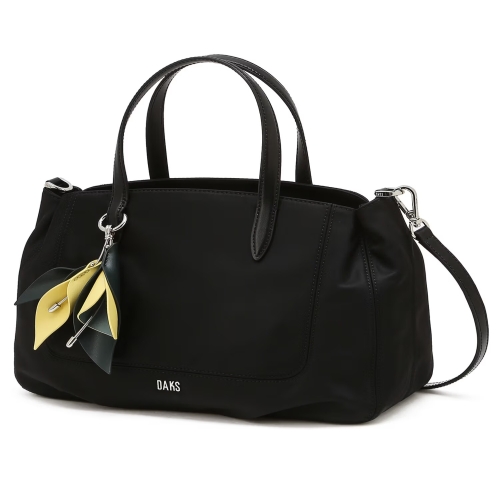 닥스 MISTY 플라워 참장식 나일론 M 토트백_DCBA6E523BK