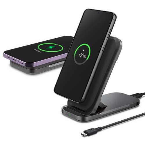 슈피겐 15W 접이식 무선충전기 스탠드 PF2201_이미지