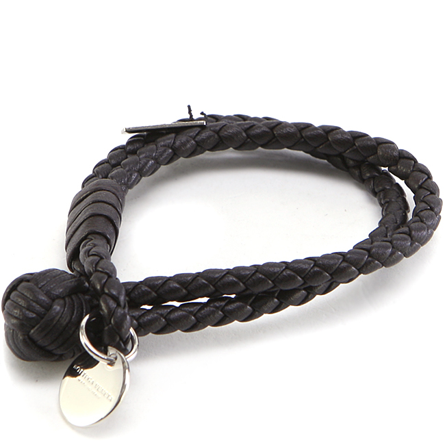 BOTTEGA VENETA 113546 인트레치아토 나파 팔찌블랙