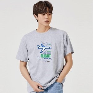 비행기 항공권 예약 그래픽 캐쥬얼 반팔티 W7DD5DB