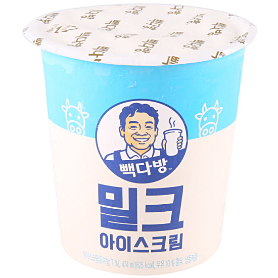 롯데푸드 빽다방 밀크 아이스크림 474ml (1개)_이미지