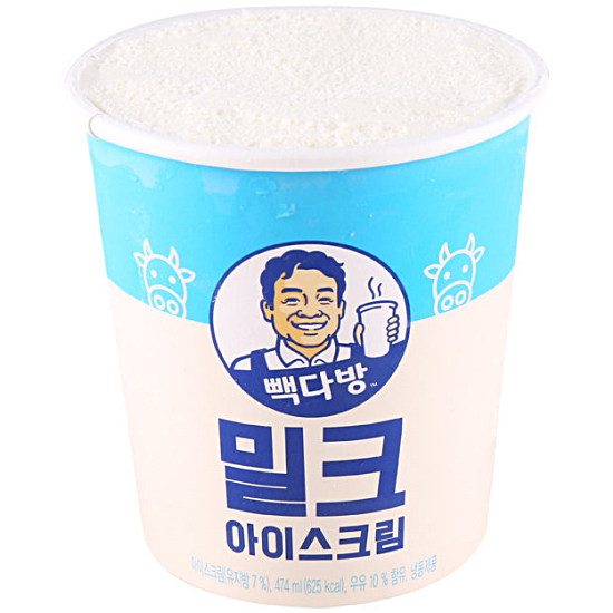 롯데푸드 빽다방 밀크 아이스크림 474ml (1개)_이미지