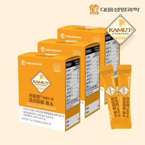대웅생명과학 카무트R 브랜드 밀 프리미엄 효소 30포 (3개)_이미지