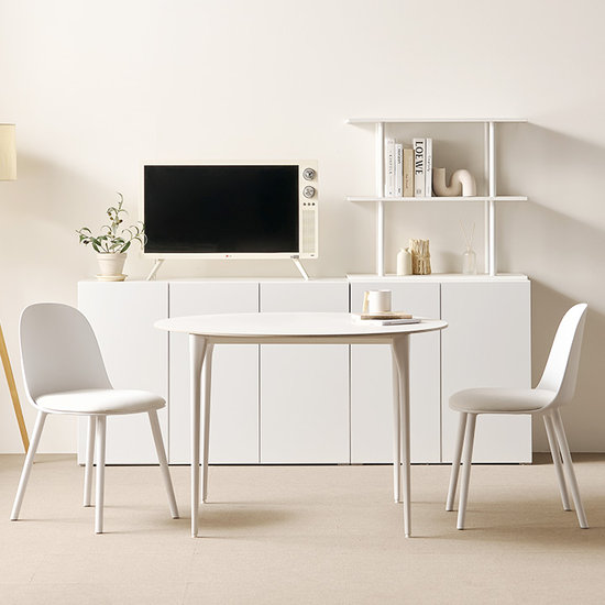 헤이몰리 코라 원형 포세린 통 세라믹 식탁 1200 (의자별도)_이미지