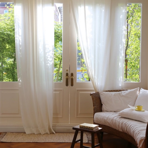 메종드룸룸 웬지 린넨 코튼 커튼