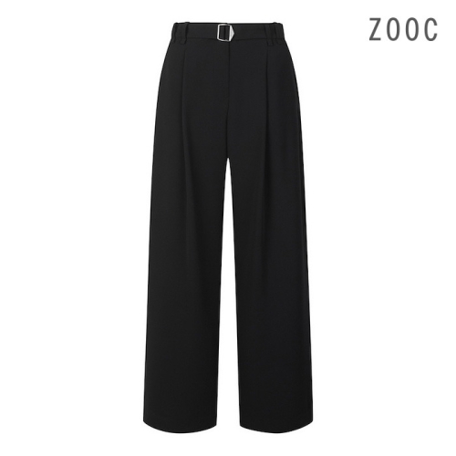 대현 ZOOC 버클 포인트 핀턱 와이드 팬츠 BK_V252MSA935