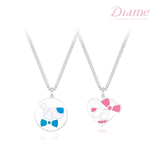 다이아미 다이아미 각인서비스 실버 미아방지 목걸이 USN08400841W_이미지