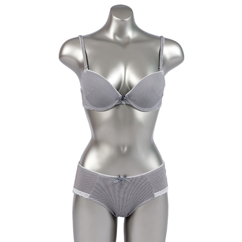 댑코리아 dAb 그레이 잔체크 나염 브라팬티 세트 DBR1350/DPT2350 (1세트)