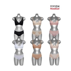 로즈버드 노와이어 보정 누디 브라팬티세트